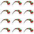 STRIPED ELF HAT NOVELTY CHRISTMAS FANCY DRESS ACCESSORY – TALL RED & GREEN STRIPED ELF HAT WITH WIRE TO POSE IT AS YOU LIKE - MENS LADIES XMAS HAT ACCESSORY (PACK OF 12)