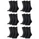 18 pair Puma Sport Socks Tennis Socks Gr. 35 - 49 Unisex, color:200 - black, Socken & Strümpfe:43-46