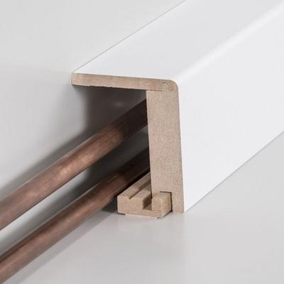 Heizrohrabdeckleiste / Heizrohrverkleidung mit abgerundeter Kante (mdf foliert / 720.9664.31)