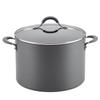 Circulon Radiance Hard-Anodized Aluminum Nonstick Wide Stockpot Non Stick/Hard-Anodized Aluminum in Gray | 10.12 H x 14.21 W in | Wayfair 83909