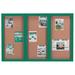 AARCO Illuminated Enclosed Wall Mounted Bulletin Board Cork/Metal in Green | 48 H x 72 W x 4 D in | Wayfair DCC4872-3RIG