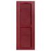 Alpha Shutters Cathedral Top Custom Open Louver Shutters Pair Vinyl, Solid Wood in Red | 71 H x 18 W x 1 D in | Wayfair L318071044