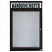 AARCO Illuminated Outdoor Enclosed Wall Mounted Bulletin Board Vinyl/Metal in White/Black | 24 H x 18 W x 4 D in | Wayfair ODCC2418RHIBK