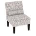 Slipper Chair - Red Barrel Studio® Letourneau 63.5Cm Wide Slipper Chair, Wood in White/Black/Brown | 33 H x 25 W x 32 D in | Wayfair