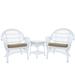 August Grove® Mangum 3 Piece Conversation Set w/ Cushions Synthetic Wicker/All - Weather Wicker/Wicker/Rattan in White | Outdoor Furniture | Wayfair