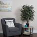 Alcott Hill® 4' Artificial Capensia Bush, Black Plastic Pot Silk/Plastic | 48 H x 30 W x 30 D in | Wayfair ALCT5206 28384431