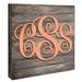 Millwood Pines 3-Letter Script Monogram on Wooden Block Wall Décor in Brown | 12 H x 9 W in | Wayfair 62D3080055F040319EF1F250C984ABF3