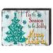 Designocracy Tis the Season Quote on Board Painting Print Sign Wood in Brown | 12 H x 18 W x 1.5 D in | Wayfair 98804-182