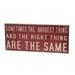 Attraction Design Home "Sometimes The Hardest Thing" Wood Wall Décor in Brown/Red/White | 11.75 H x 27.5 W in | Wayfair FW1138