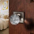 Baldwin Crystal Single Dummy Door Knob w/ Traditional Square Rose in Gray | 5.4 H x 5.3 W x 3.4 D in | Wayfair 9BR3502-042