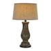 Winston Porter Araba 30.75" Table Lamp Concrete/Linen in Brown/White | 30.75 H x 18 W x 18 D in | Wayfair H6679LSB