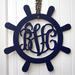 Breakwater Bay Personalized Captain's Wheel 3 Letter Wall Décor Metal in Blue | 32 H x 32 W in | Wayfair 38D7E9C6B2C346BCB203880491D6854E