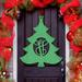 The Holiday Aisle® Christmas Tree 3-Letter Wooden Monogram Sign Wood in Black | 24 H x 18 W x 0.35 D in | Wayfair B7248237A10C47ECB796BA5B688A36D3