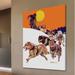 Marmont Hill 'Eskimo & Dog Sled' Wrapped Canvas Graphic Art on Canvas Metal | 52 H x 40 W x 1.5 D in | Wayfair MH-SEPSP-44-C-52