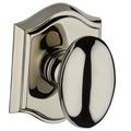 Baldwin Ellipse Privacy Door Knob w/ Traditional Arch Rose in Gray | 11.2 H x 6 W x 3.7 D in | Wayfair 9BR3532-135