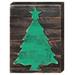 Designocracy Christmas Tree Wooden Decorative Accent Wood in Brown | 18 H x 12 W x 1.5 D in | Wayfair 98811-182