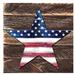 Designocracy Star Rustic Patriotic Wooden Wall Décor in Blue/Brown/White | 8 H x 6 W x 1.5 D in | Wayfair 98917-08