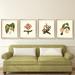 Rosalind Wheeler Orchids on Light Cream by Lucien Linden - Picture Frame Graphic Art on Paper in Green/Orange | 27.63 H x 24.75 W x 2 D in | Wayfair