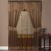 Astoria Grand Mortimer Solid Color Semi-Sheer Rod Pocket Curtain Panels Polyester in Black/Brown | 63 H in | Wayfair ATGD7442 40937822