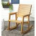 August Grove® Outdoor Laci Rocking Solid Wood Chair in Brown | 35 H x 33.8 W x 24.4 D in | Wayfair ATGR2617 27437874