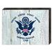 Designocracy Flag of US Coast Guard Rustic Wooden Wall Décor in Blue/Brown/Red | 9 H x 12 W x 1.5 D in | Wayfair 85098-CG-12