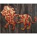 aMonogram Art Unlimited Lion Art Rustic Single Letter Wooden Shape Wall Décor in Brown/Orange | 15 H x 18 W x 0.25 D in | Wayfair L98230B-18