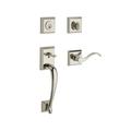 Baldwin Napa Handleset w/ Single Cylinder Deadbolt & Door Lever & Rosette in Gray | 22.1 H x 6.5 W x 3.6 D in | Wayfair SCNAPXCURRTSR055