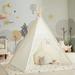 Asweets Indoor Fabric Triangular Play Tent in Pink | 63.8 H x 43.3 W x 43.3 D in | Wayfair 17701012