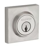 Baldwin Contemporary Single Cylinder Deadbolt w/ Smartkey Brass in Gray | 5.2 H x 4.8 W x 3.1 D in | Wayfair SC.CSD.150.S