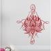 Dakota Fields Buller Lotus Flower Wall Decal Vinyl in Red | 27 H x 22 W in | Wayfair BGRS3806 43868077