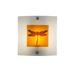 Orren Ellis Kayme Dragonfly 1-Light Flush Mount Glass/Metal in Gray/White | 11 H x 11 W x 3.25 D in | Wayfair 529484A74D4649B3A3A8CC7E720F8EB7