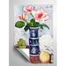 Charlton Home® Roses in a Chinese Vase Removable Wall Decal Metal in Blue/White | 32 H x 48 W in | Wayfair 068A84A9862D4C9C822E50CF8D4D42E4