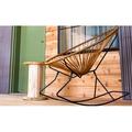 Innit Acapulco Indoor/Outdoor Handmade Rocking Chair Metal in Red/White | 40 H x 30 W x 40 D in | Wayfair i03-02-08