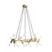 Brayden Studio® Harris 20-Light Sputnik Modern Linear Chandelier Metal in Yellow | Wayfair B8335D3625454FFDBA4131E41C1FBE63