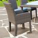 Bay Isle Home™ Sherlyn Patio Dining Chair w/ Cushion in Gray | 35 H x 25 W x 26.5 D in | Wayfair 0520CE8DA8CD43D39742B4D5B6DAC766