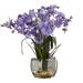 Charlton Home® Charlton Dancing Lady Orchid Floral Arrangement in Vase Polyester/Faux Silk/Plastic/Fabric in Indigo | 19 H x 15 W x 12 D in | Wayfair