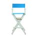 Casual Home Folding Director Chair w/ Canvas Solid Wood in Blue/White | 45.5 H x 23 W x 19 D in | Wayfair E9FA35507B474CC6BFAD0EA6181B95A1