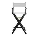 Casual Home Folding Director Chair w/ Canvas Solid Wood in Gray/White/Black | 45.5 H x 23 W x 19 D in | Wayfair CHFL1215 33418043