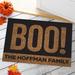 The Holiday Aisle® Aditya Boo Personalized Halloween 18 in. x 27 in. Non-Slip Outdoor Door Mat Synthetics | Wayfair