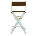Casual Home Folding Director Chair w/ Canvas Solid Wood in White/Brown | 45.5 H x 23 W x 19 D in | Wayfair 890C1A0604D742CCA79945A975496838
