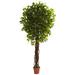 Primrue 82.5" Artificial Ficus Tree in Pot Silk/Plastic | 90 H x 40 W x 40 D in | Wayfair DBYH8133 38023220