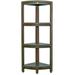 Decoteak Oasis 4-Tier Teak 12" W x 38" H Bathroom Shelf Solid Wood in Brown | 38 H x 12 W x 12 D in | Wayfair DT181