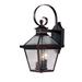 Darby Home Co Ernestine 3 - Bulb 21" H Hammered Glass Outdoor Wall Lantern Aluminum/Glass/Metal in Brown | 21 H x 9.75 W x 11.5 D in | Wayfair