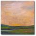 Courtside Market 'Peach Southern Sky' Painting Print on Wrapped Canvas in Green/Orange | 16 H x 16 W x 1.5 D in | Wayfair WEB-FF351