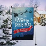 CPS Merry Christmas Personalized Polyester 18 x 12 in. Garden Flag in Blue/Gray | 17.5 H x 12 W in | Wayfair 64160