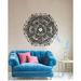 Decal House Mandala Vinyl Bedroom Yoga Studio Wall Decal Vinyl in Gray | 22 H x 22 W in | Wayfair s20Silver Grey
