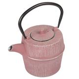 August Grove® Seren 0.9 -qt. Cast Iron Teapot Cast Iron in Gray/Pink | 6.9 H x 6.5 W x 6.5 D in | Wayfair 056B2575415B46ECB258AEA64C328AB1