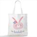 Harriet Bee Sweet Bunny Personalized Picnic Tote Bag Cotton Canvas | 18 H x 15.5 W x 4 D in | Wayfair 0FAC429B55044B79988393F50DDF3612