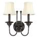 Darby Home Co Ellington 2 - Light Candle Wall Light, Metal in Gray | 14 H x 13.5 W x 7.5 D in | Wayfair DABY8829 40302391