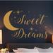 Decal House Sweet Dreams Quote Nursery Wall Decal Vinyl in Black/Brown | 22 H x 33 W in | Wayfair s65brown